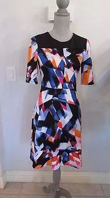 New  Maggy L Sz 4 & 6   A-line Black & Floral Dress Msrp $128.00 • $19.99