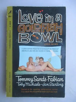 1961 Movie Tie-In Paperback - Love In A Goldfish Bowl - Fabian • $8.99