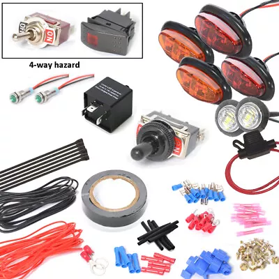 DIY TURN SIGNAL KIT W/ Switch Fits ATVs UTVs Golf Cart Go-Kart Universal Fit  • $51.99