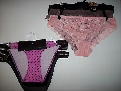 Rampage Ed Hardy Intimates Lingerie Women's Panty Bikini 3 Pack Assorted NWT • $29.99