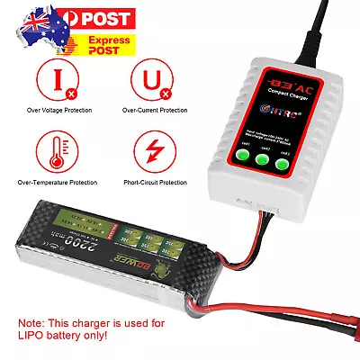 HTRC B3 2-3S LiPo Compact Charger 7.4-11.1V AC RC Model Balance Battery Chargers • $16.49