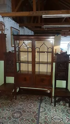 £185 • Buy Large Antique Victorian/Edwardian Mahogany Display Cabinet