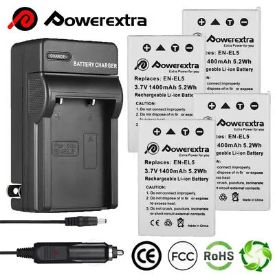 Lot EN-EL5 Battery / Charger For Nikon Coolpix P500 P510 P520 P530 P80 P90 P100 • $8.99