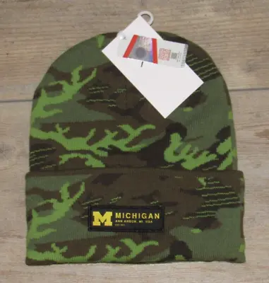Jordan Michigan Wolverines Salute To Service Camo Cuffed Winter Knit Hat Cap Men • $29.74