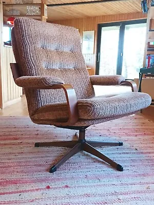 Chair Vintage 60er Retro Easy Chair Danish Swivel Chair Denmark 70s 31a • $502.15