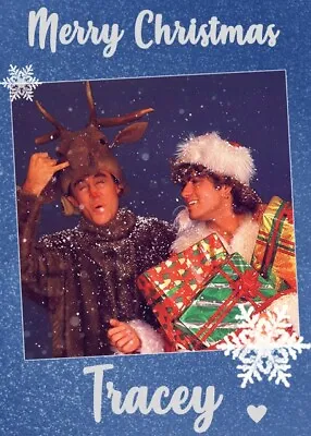 £3.25 • Buy WHAM LAST CHRISTMAS Personalised Christmas Card-Add Your Own Name GEORGE MICHAEL