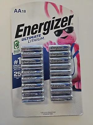 Energizer AA Ultimate Lithium Batteries 18 Count NEW AND FREE SHIPPING  • $34.99