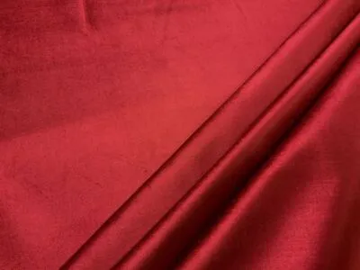 Laura Ashley Leda Cotton Viscose Velvet Fabric Ruby Curtain Material Per M • £2