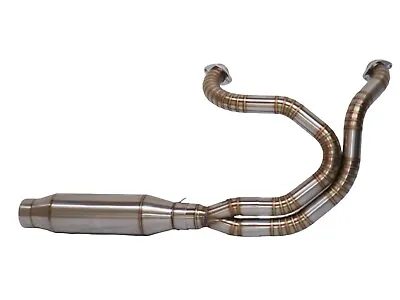 Upgrade Your Dyna: 2 Into 1 Custom Exhaust For Harley Davidson Dyna Models • $50