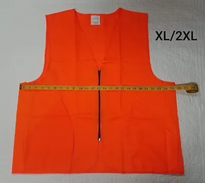 $9.99 • Buy New Blaze Orange Hunting Safety Vest  Lightweight With Zipper M/L Or XL/XXL