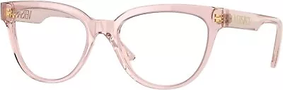 VERSACE VE3315 5339 Transparent Pink Women's 54 Mm Eyeglasses • $170.95