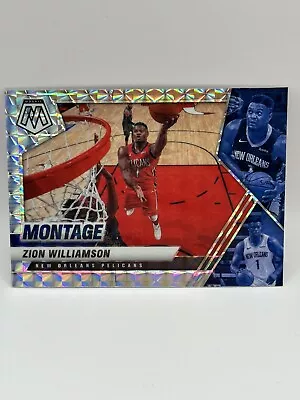 2020-21 Panini Mosaic Zion Williamson #22 Montage Silver Prizm Pelicans NM • $2.99