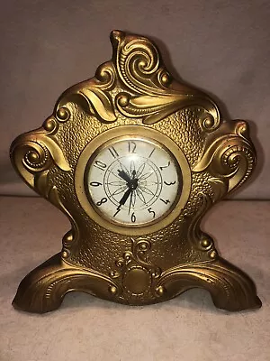 Vintage Clock Porcelain Lanshire Movement Shelf Mantel Victorian Electric Works • $18