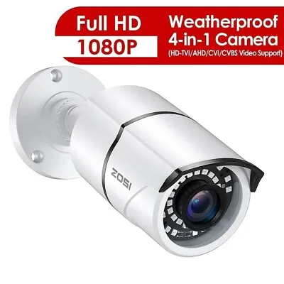 £16.99 • Buy ZOSI CCTV Camera 1080p HD 2MP 3000TVL Home Security Outdoor IR Night Metal 4in1