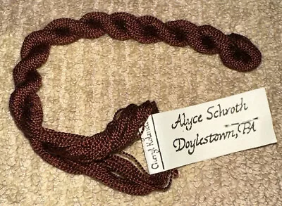 Vintage Alyce Schroth Hand Dyed Spun Silk 20yds Very Dk. Brown Embroidery Floss • $9.97