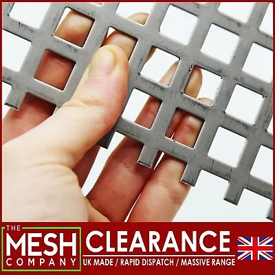 £24.99 • Buy 10mm Square SS304 Perforated Metal (10mm X 1.5mm Thick) 500 X 500mm SALE!!