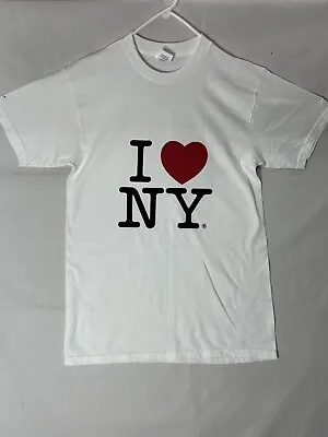 I Love NY T-Shirt White Unisex Short Sleeve Medium I Heart NY Graphic T Shirt • $6.88