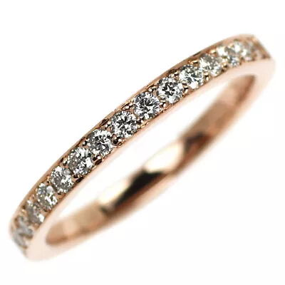 K18PG Diamond Ring 0.202ct Half Eternity - Auth Free Shipping From Japan- Auth S • $1039.14