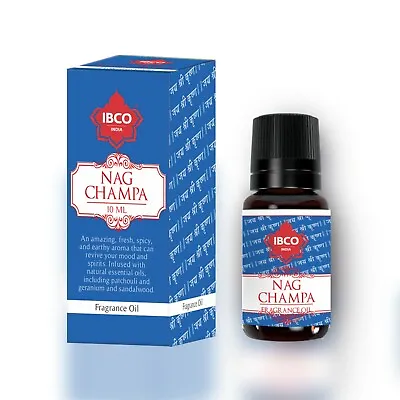 Nag Champa Fragrance Oil Has Fresh Spicy Earthy Scent 10 Ml IBCO Aroma Diffusers • £3.49