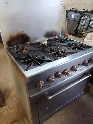 £175 • Buy Commercial Heavy Duty 6 Burner Cooker Range With Oven, Natural Gas