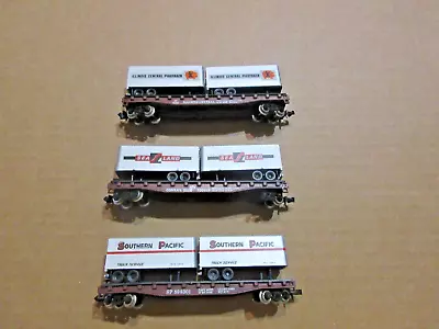 Atlas N Scale Lot Of 3 Flat Cars With Piggyback Trailers • $20