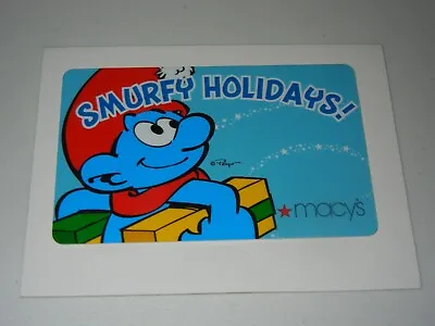 Macy's Smurfy Holidays Smurf Christmas Collectible Gift Card ***no Value*** • $3.99
