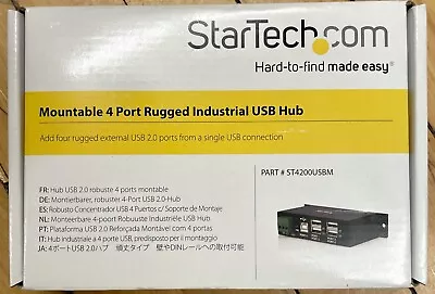 Three (3) StarTech 4-Port USB 2.0 Mountable Industrial Hub (ST4200USBM) • $60