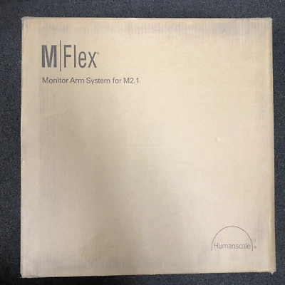 $178 • Buy Humanscale M/Flex M2.1 Dual Monitor Arm Desk Clamp Mount Aluminum White Trim NEW