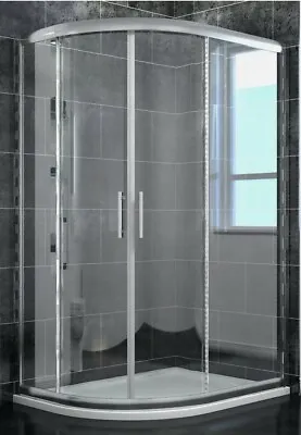 £65 • Buy Offset Quadrant Shower Enclosure Corner Cubicle Door White Frame 1200 X 800 