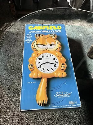 Vintage 1978 Sunbeam Garfield Wall Clock Box Only With Manual • $6.50