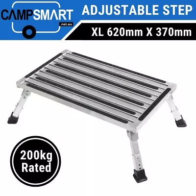 Adjustable Folding Caravan Step - Aluminium Large Size Suits Camper Trailer RV • $99.95