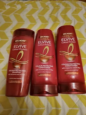 L'oreal Elvive Color / Hightlight Hair Protect 1 Shampoo And 2 Conditioner 500ml • £20