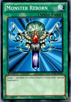 Monster Reborn SDBE-EN028 Yu-Gi-Oh! Light Play 1st Edition • $0.99