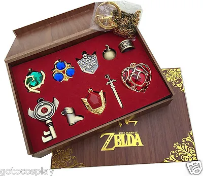 The Legend Of Zelda Link Hylian Sword Keychain Necklace 10pcs Collection Set • $16.19