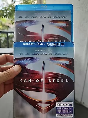 Man Of Steel (Blu-ray Dvd NO DIGITAL WITH SLIPCOVER 2013 ) • $6.50