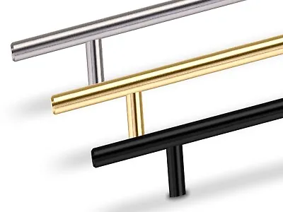 Kitchen Cupboard Cabinet T-Bar Door Handle Drawer Handles 64-320mm Black Gold UK • £0.99