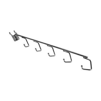 Chrome 5 Hook Waterfall J Hook  16'' Long Pegboard • $11.50