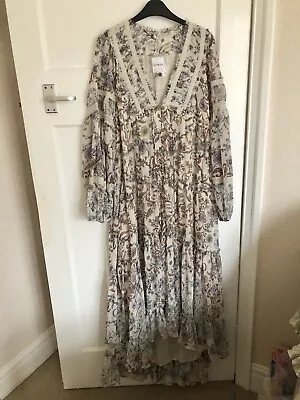 Free People Classic StyleChiffon Dresslong SleeveButton Front MNew With Tag • £26