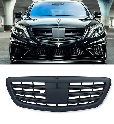 Mercedes S Class W222 Saloon Grille With Night Vision Slot Matte Black 2014-2020 • £129.99