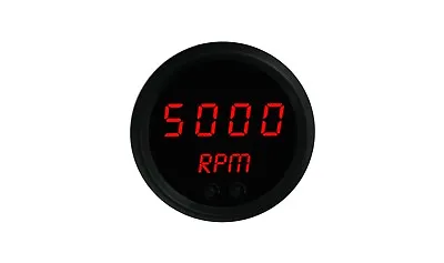 2 1/16  Digital Tachometer Red LED Gauge Black Bezel Lifetime Warranty • $53.01