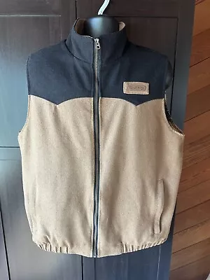 Cinch MWV1543003 Men's Concealed Carry Tan Wool Vest -Size L • $49.99