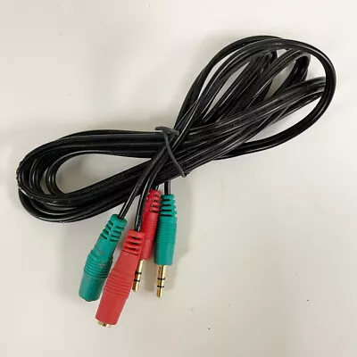 3.5mm Minijack Aux Extension Dual Male To Female Lead 1.5m Cable - 7 PACK • £35