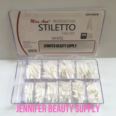 500 Pcs Stiletto French False Fake Acrylic Nail Tips Coffin Nails Long • $8.88