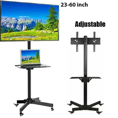 £58.75 • Buy Mobile TV Rolling Stand TV Trolley Cart TV Stand On Wheels For 23-60 Inch Screen