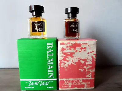 Miss Balmain + Vent Vert Parfum Miniature 4 Ml Boxed Full Perfume Vintage • $69