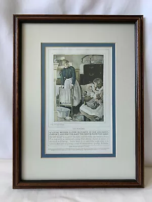 Vintage Ivory Soap Colorized Print Ad~Mother With Children  The Nursery  Framed • $7.99