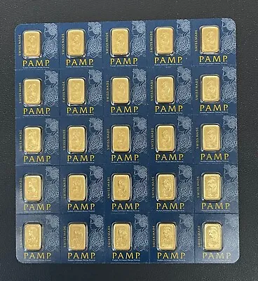 PAMP Suisse .999 24kt Gold 1 Gram Gold Bar In Assay Card Sold Individually • $171.74