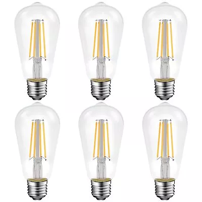 Dimmable LED Filament Light Bulbs High Brightness 8W 60 Watt EquivalentST... • $29.17