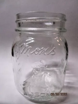 “Mom’s Mason Jar“ Vintage Canning Glass Pint Old Fashioned Mom Picture B401 • $8