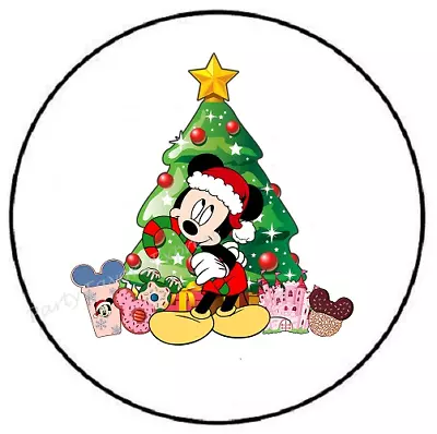 Mickey Mouse Christmas Trees Envelope Seals Labels Stickers Party Favors • $2.29